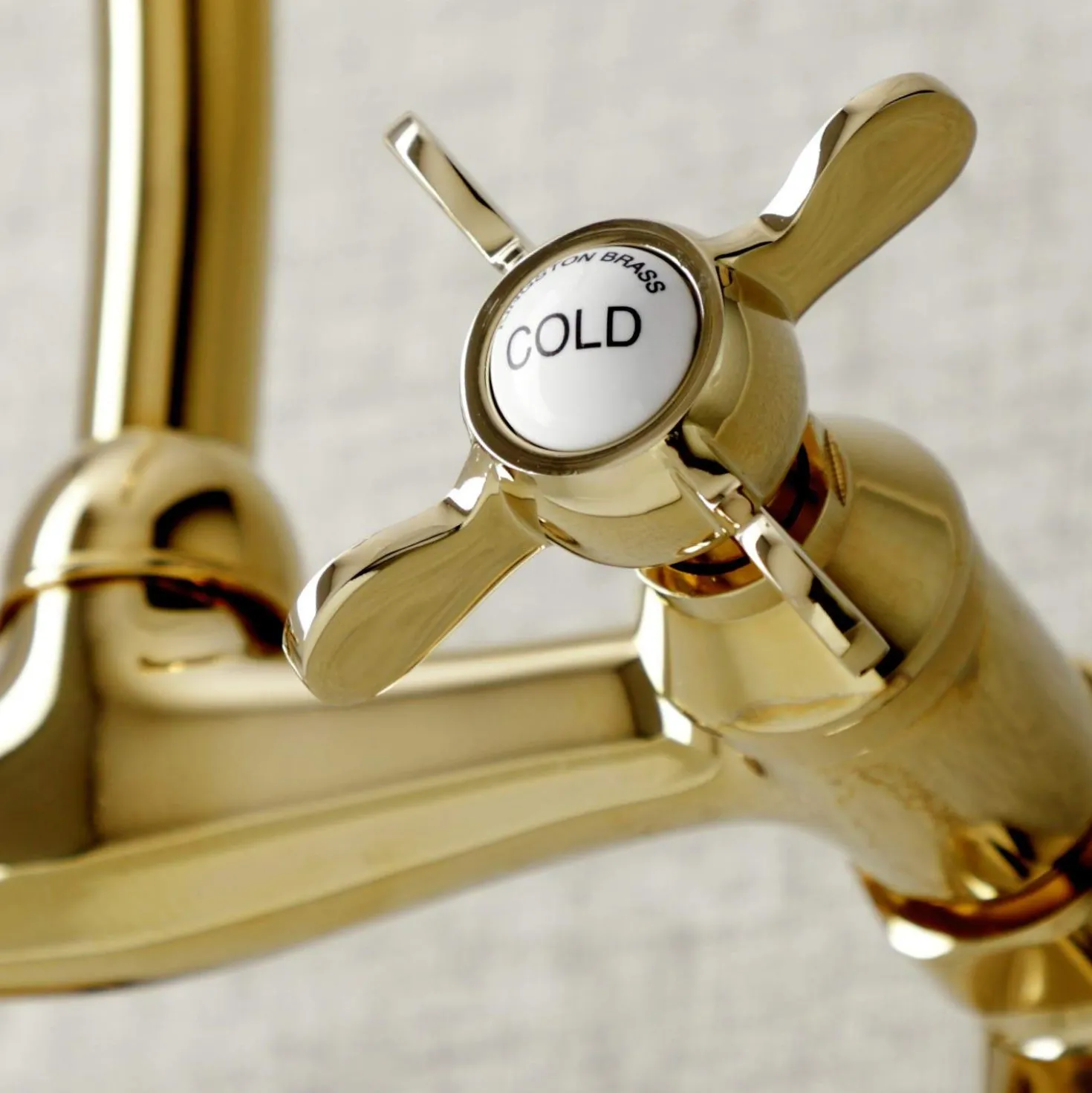 Kingston Brass KS114X-P Essex Two Handle Wall Mount Kitchen Faucet