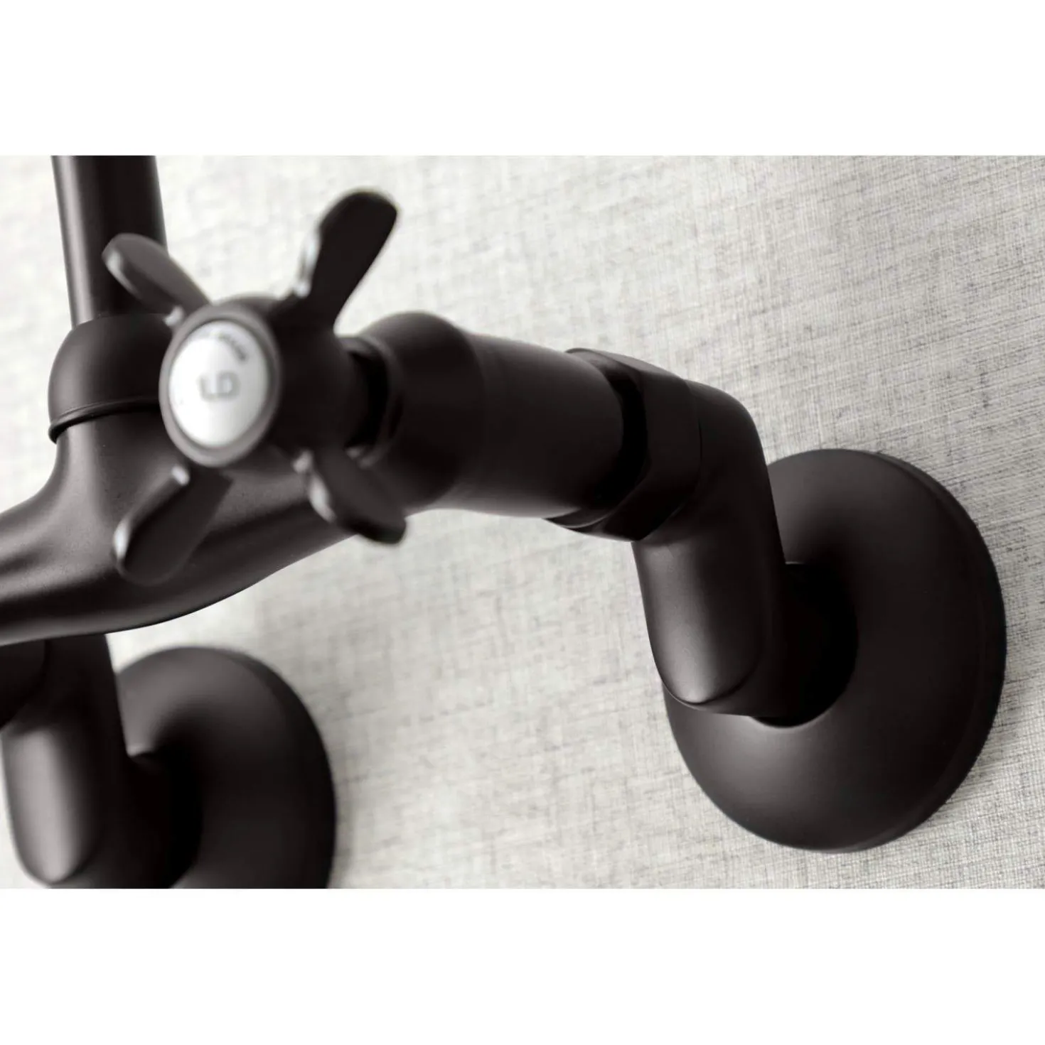 Kingston Brass KS114X-P Essex Two Handle Wall Mount Kitchen Faucet