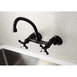 Kingston Brass KS114X-P Essex Two Handle Wall Mount Kitchen Faucet