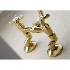 Kingston Brass KS113X-P Essex Two Handle Wall Mount Kitchen Faucet