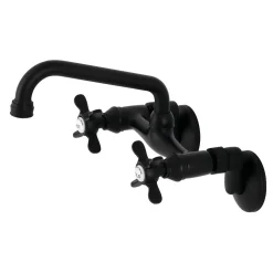 Kingston Brass KS113X-P Essex Two Handle Wall Mount Kitchen Faucet