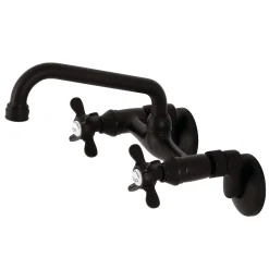 Kingston Brass KS113X-P Essex Two Handle Wall Mount Kitchen Faucet