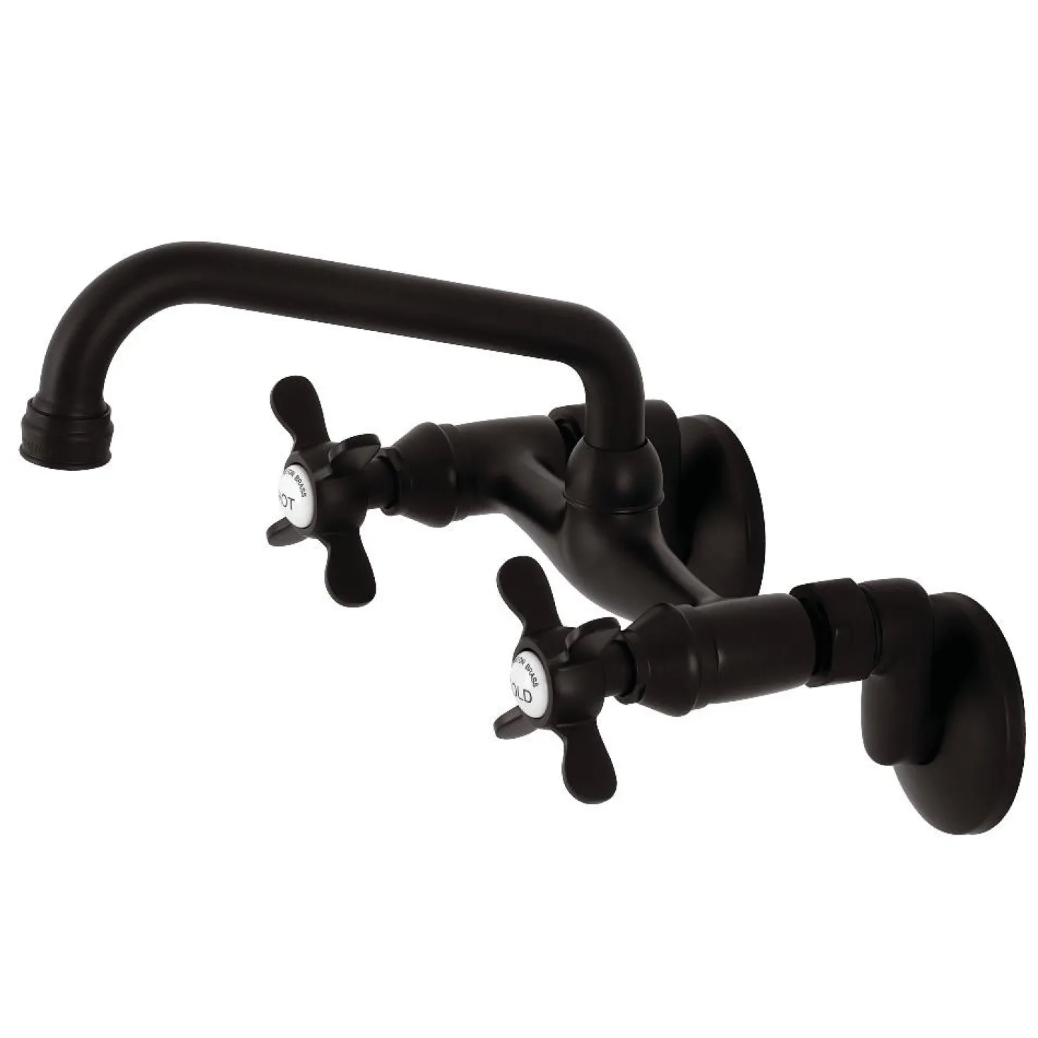 Kingston Brass KS113X-P Essex Two Handle Wall Mount Kitchen Faucet