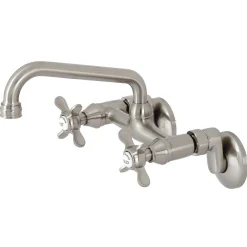 Kingston Brass KS113X-P Essex Two Handle Wall Mount Kitchen Faucet
