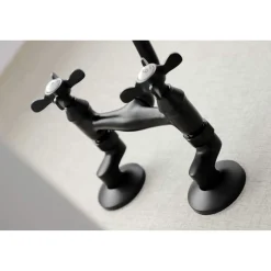 Kingston Brass KS113X-P Essex Two Handle Wall Mount Kitchen Faucet