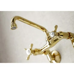 Kingston Brass KS113X-P Essex Two Handle Wall Mount Kitchen Faucet