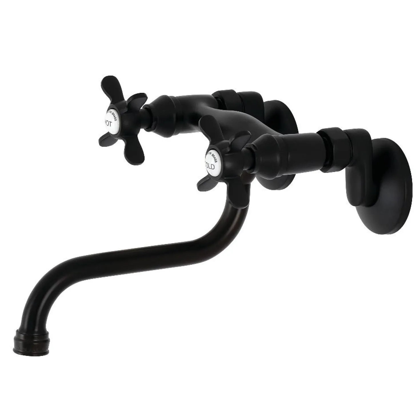 Kingston Brass KS116X-P Essex Two Handle Wall Mount Bathroom Faucet