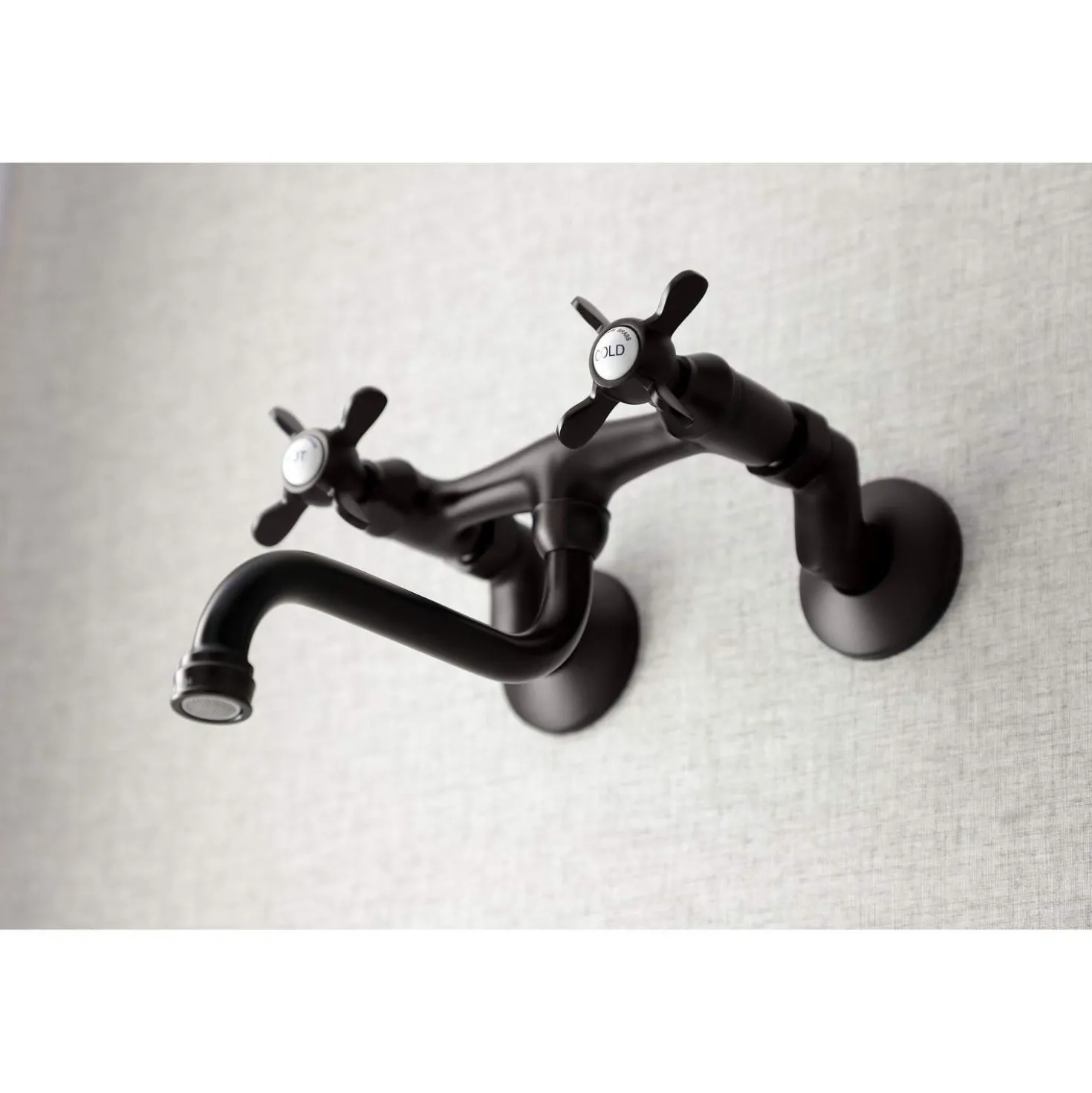 Kingston Brass KS116X-P Essex Two Handle Wall Mount Bathroom Faucet