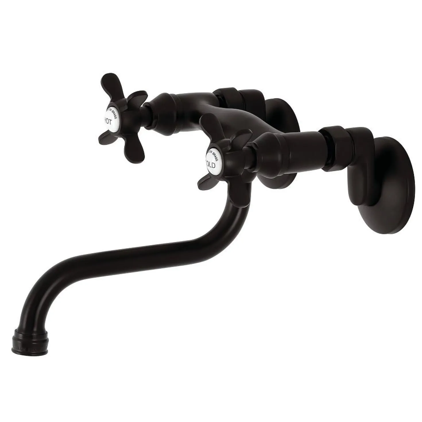 Kingston Brass KS116X-P Essex Two Handle Wall Mount Bathroom Faucet