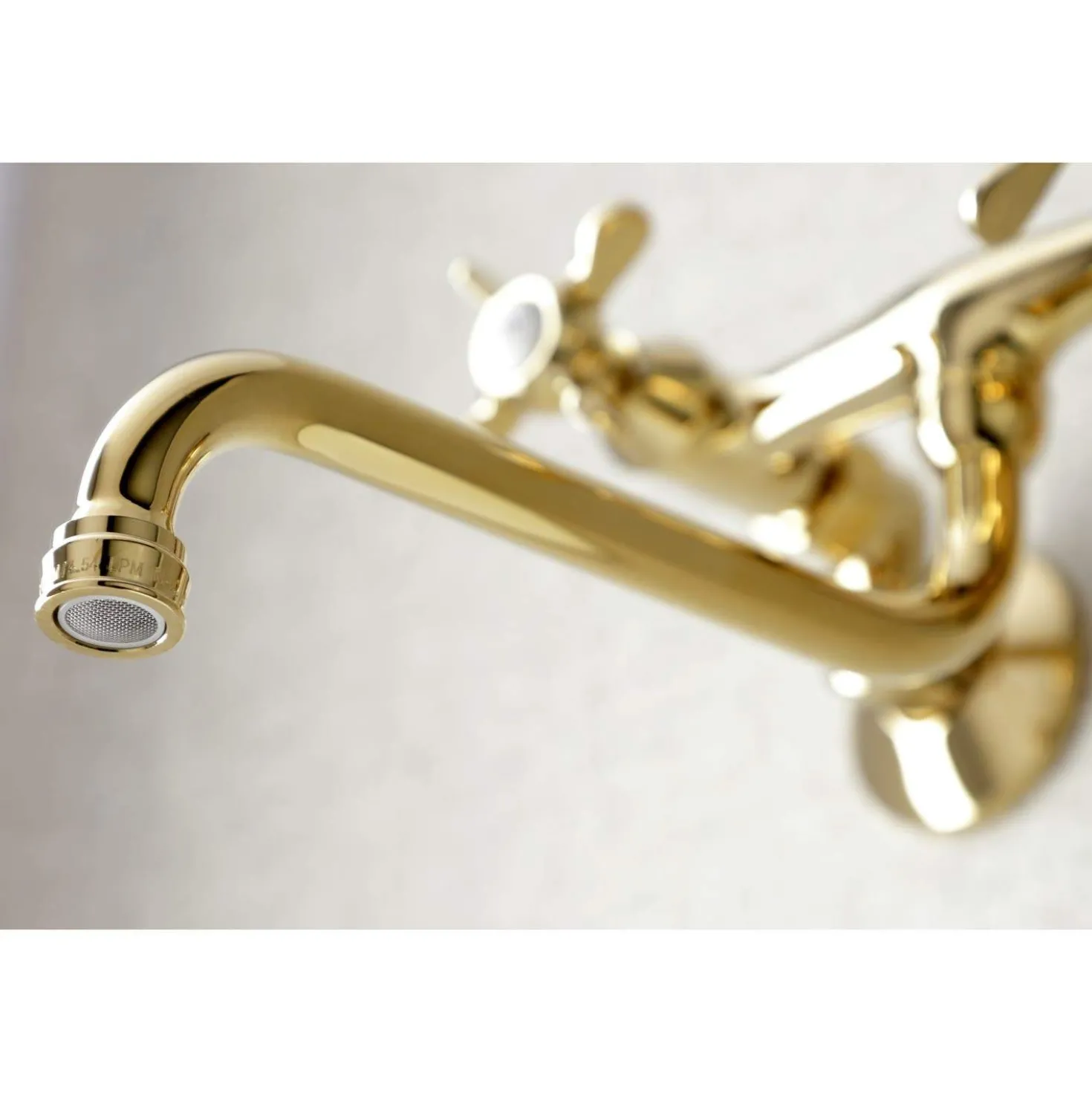 Kingston Brass KS115X-P Essex Two Handle Wall Mount Bathroom Faucet
