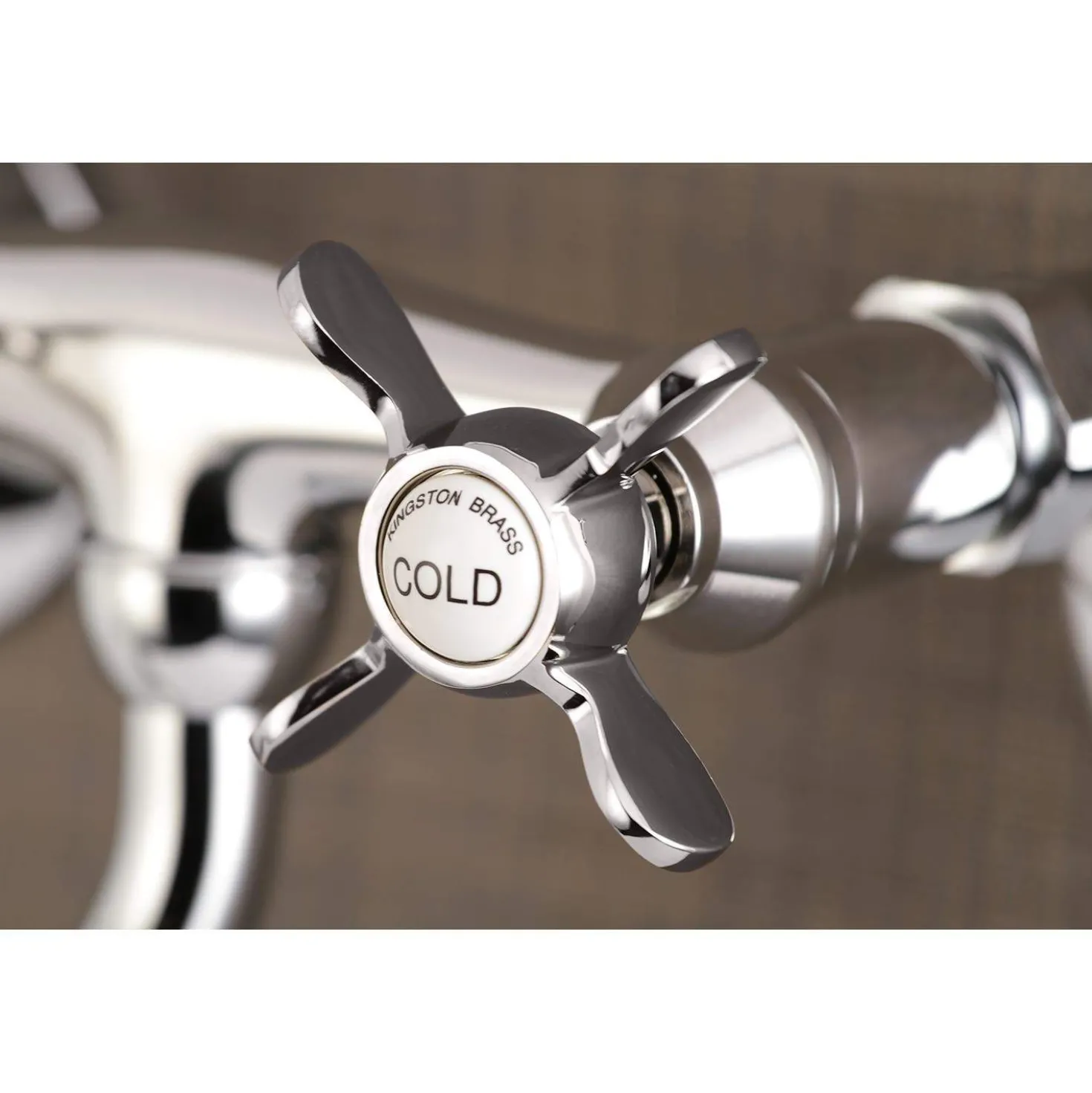 Kingston Brass KS115X-P Essex Two Handle Wall Mount Bathroom Faucet