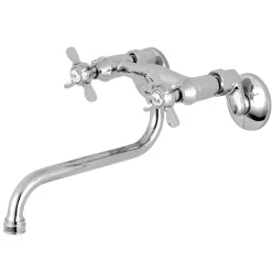 Kingston Brass KS115X-P Essex Two Handle Wall Mount Bathroom Faucet