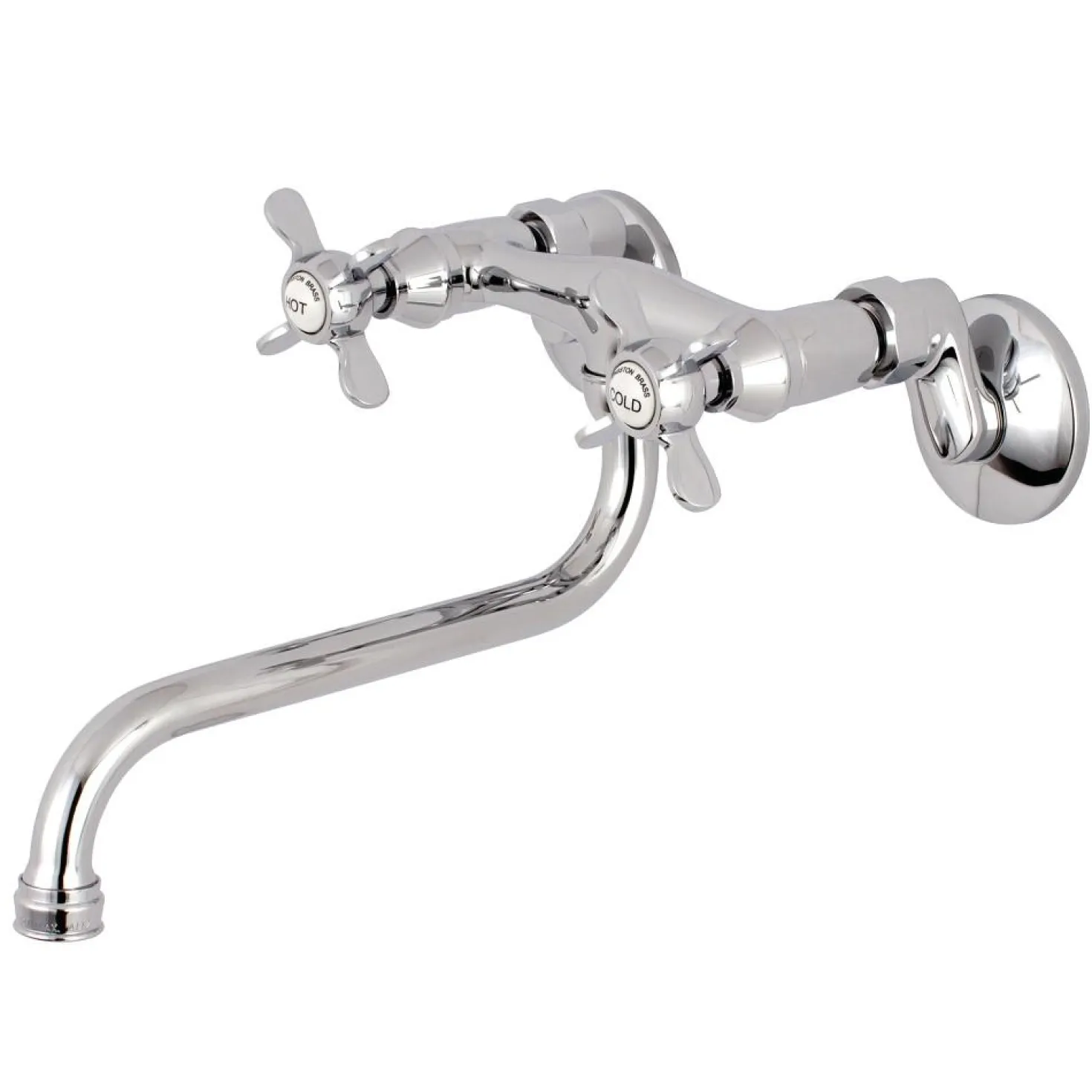 Kingston Brass KS115X-P Essex Two Handle Wall Mount Bathroom Faucet