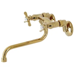 Kingston Brass KS115X-P Essex Two Handle Wall Mount Bathroom Faucet