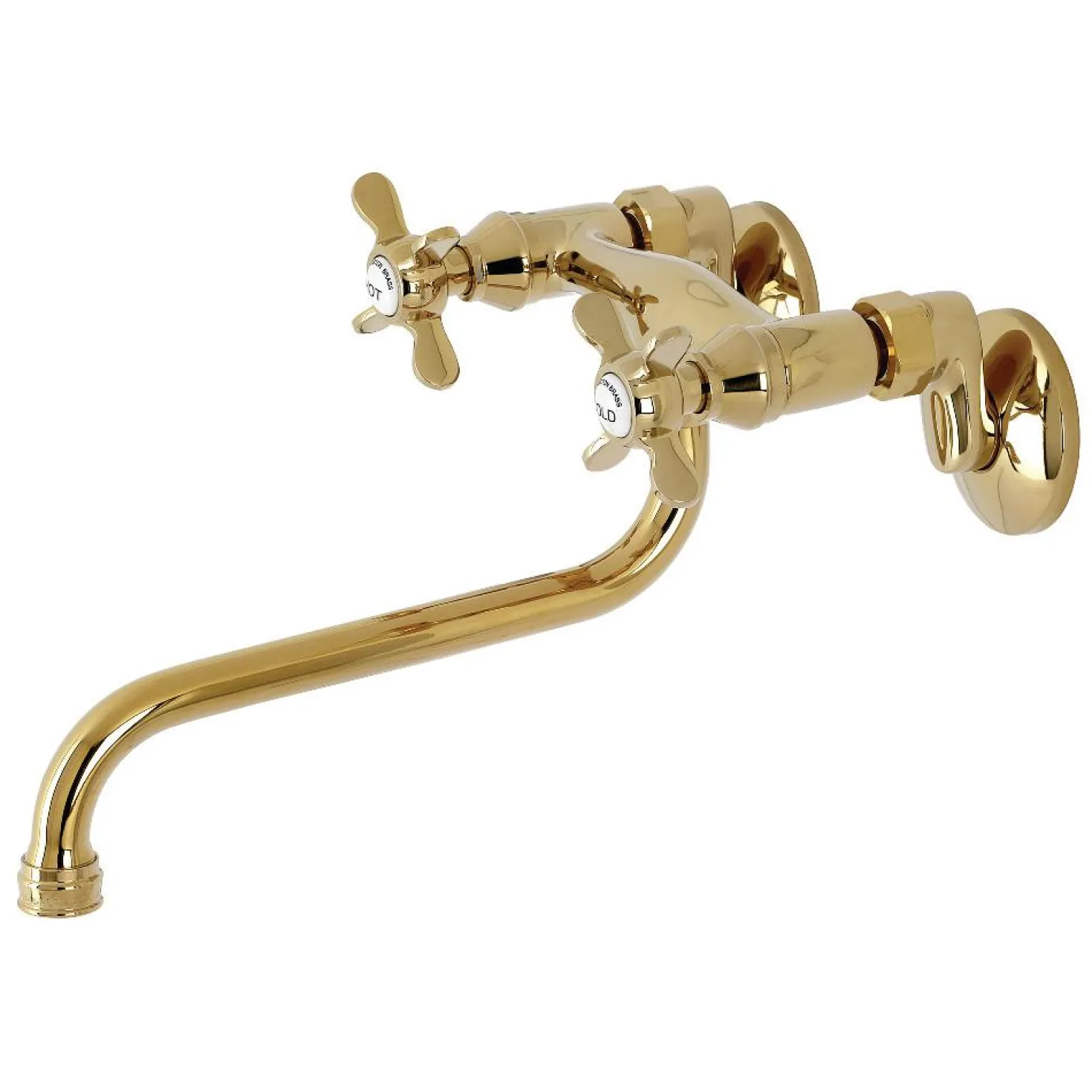 Kingston Brass KS115X-P Essex Two Handle Wall Mount Bathroom Faucet