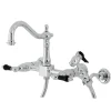 Kingston Brass KS126XPKLBS-P Duchess Wall Mount Bridge Kitchen Faucet with Brass Sprayer