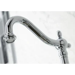 Kingston Brass KS126XPKLBS-P Duchess Wall Mount Bridge Kitchen Faucet with Brass Sprayer