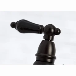 Kingston Brass KS727XPKLBS-P Duchess Bridge Kitchen Faucet with Brass Sprayer