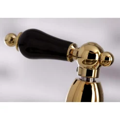 Kingston Brass KS727XPKLBS-P Duchess Bridge Kitchen Faucet with Brass Sprayer