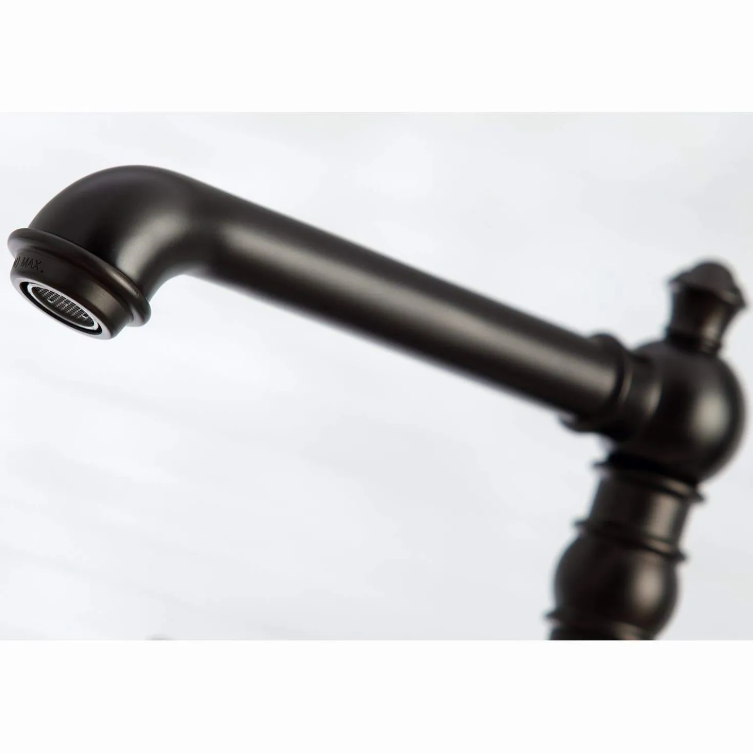 Kingston Brass KS727XPKLBS-P Duchess Bridge Kitchen Faucet with Brass Sprayer