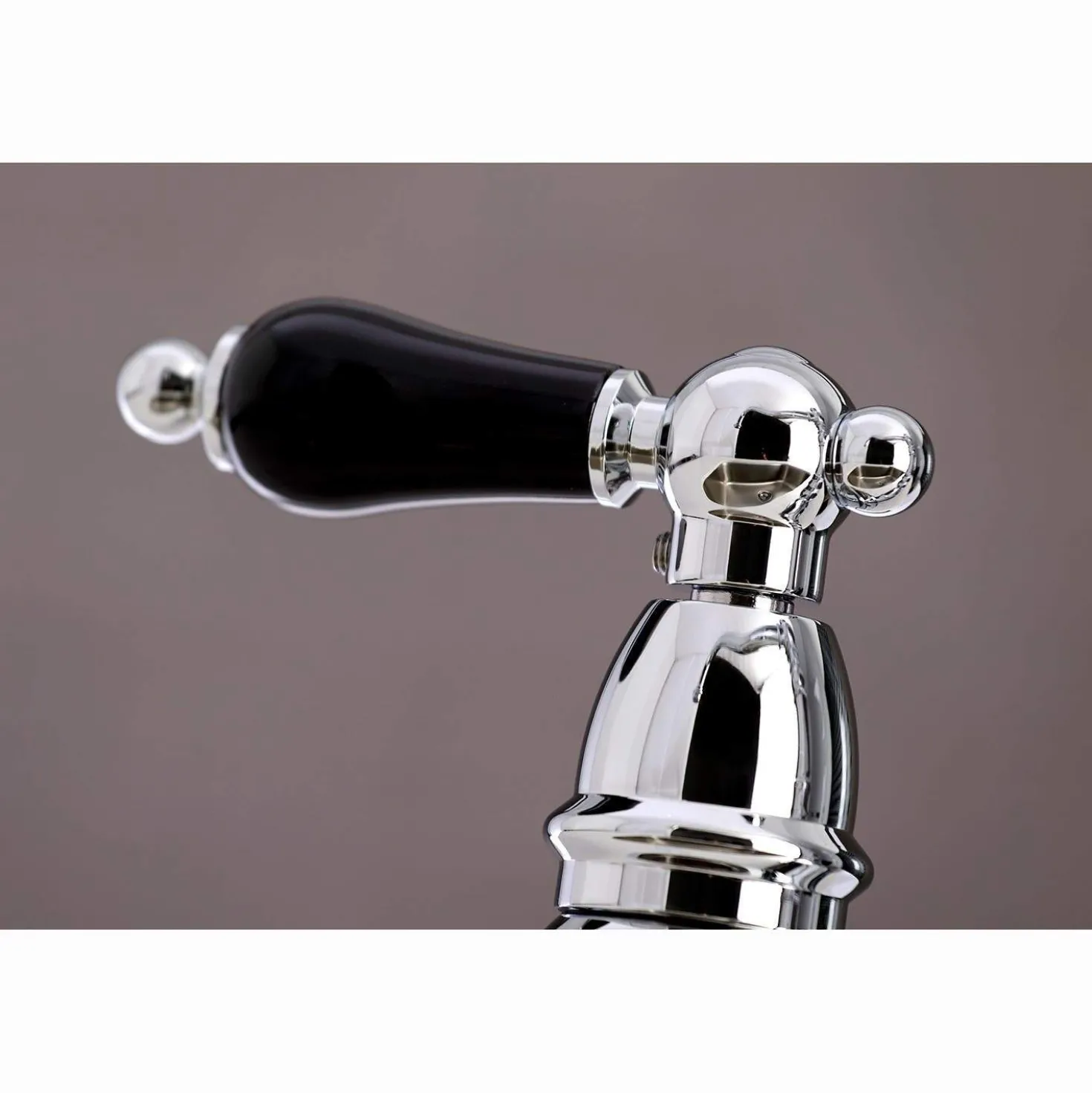 Kingston Brass KS727XPKLBS-P Duchess Bridge Kitchen Faucet with Brass Sprayer