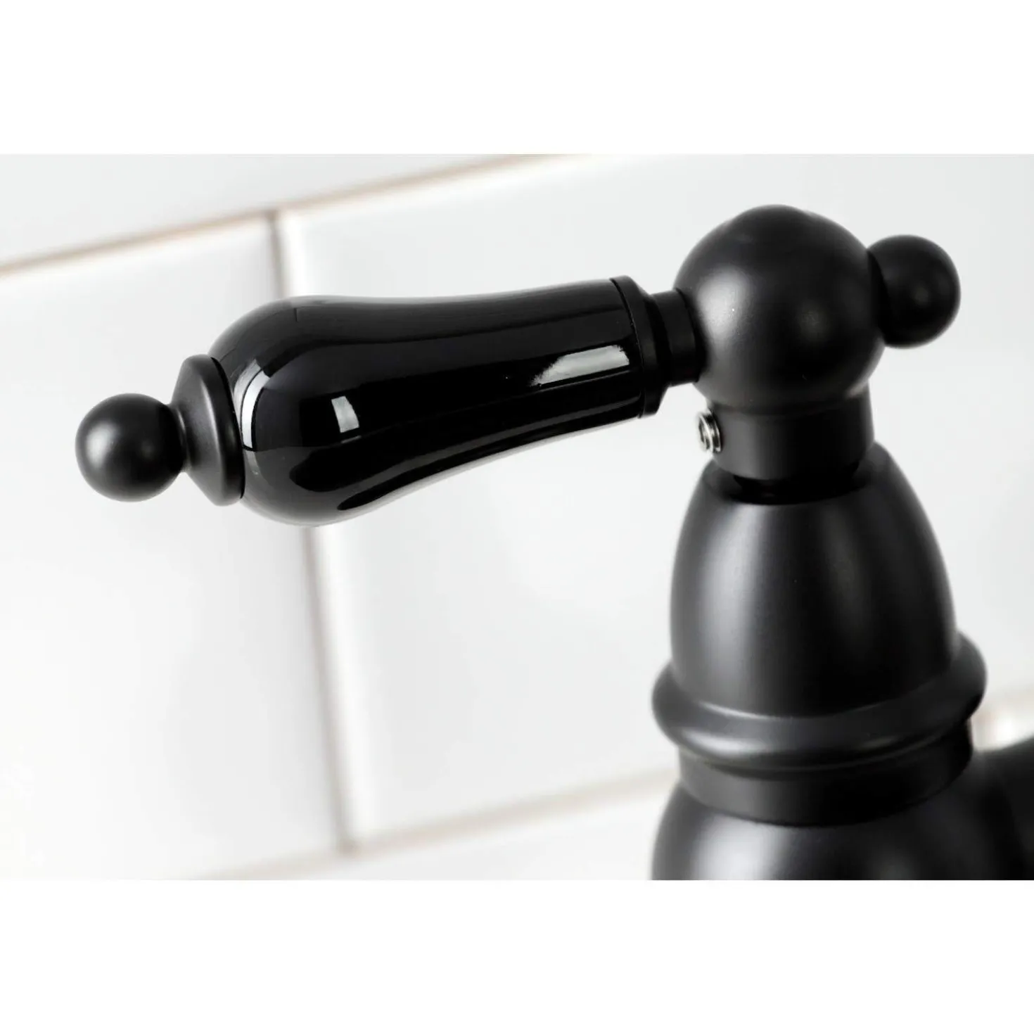 Kingston Brass KS327XPKLBS-P Duchess Bridge Kitchen Faucet with Brass Sprayer