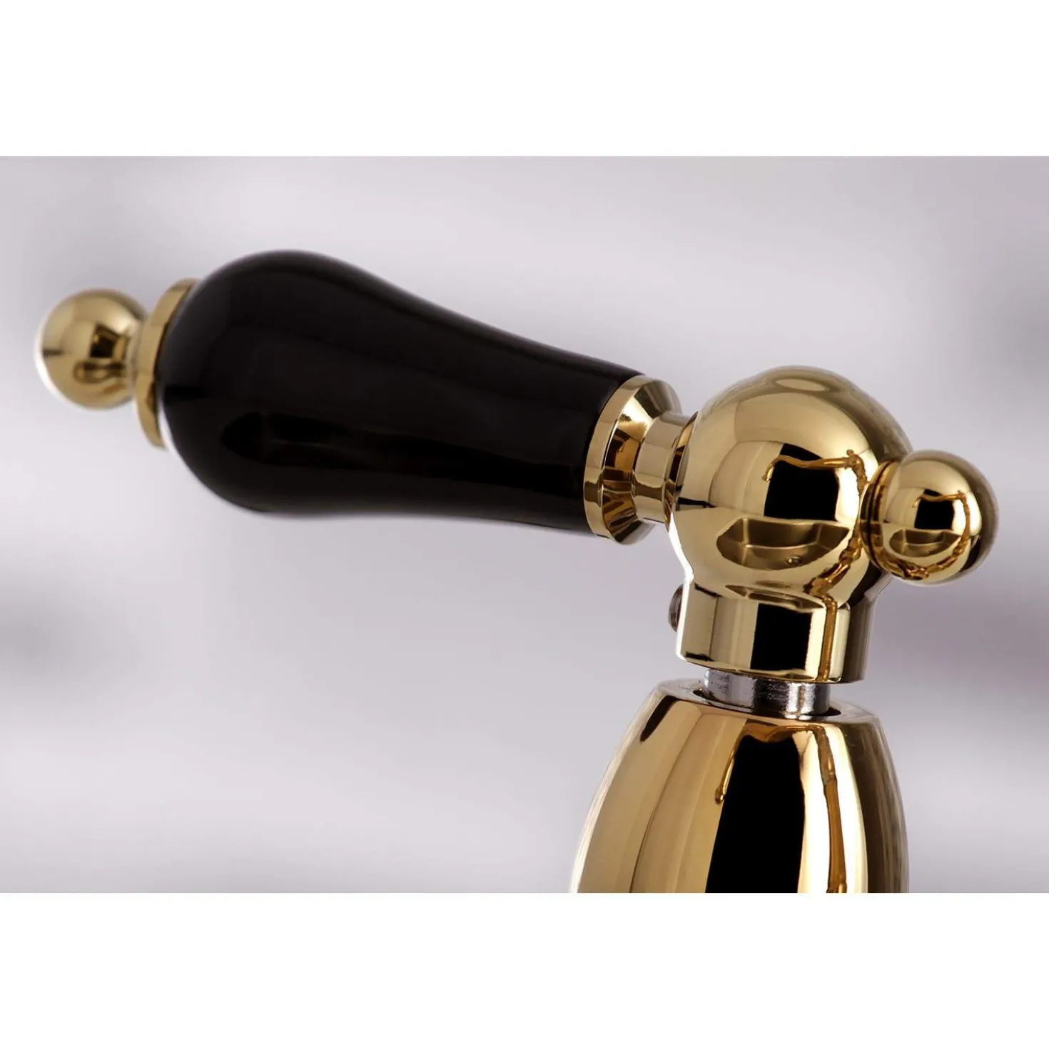 Kingston Brass KS327XPKLBS-P Duchess Bridge Kitchen Faucet with Brass Sprayer
