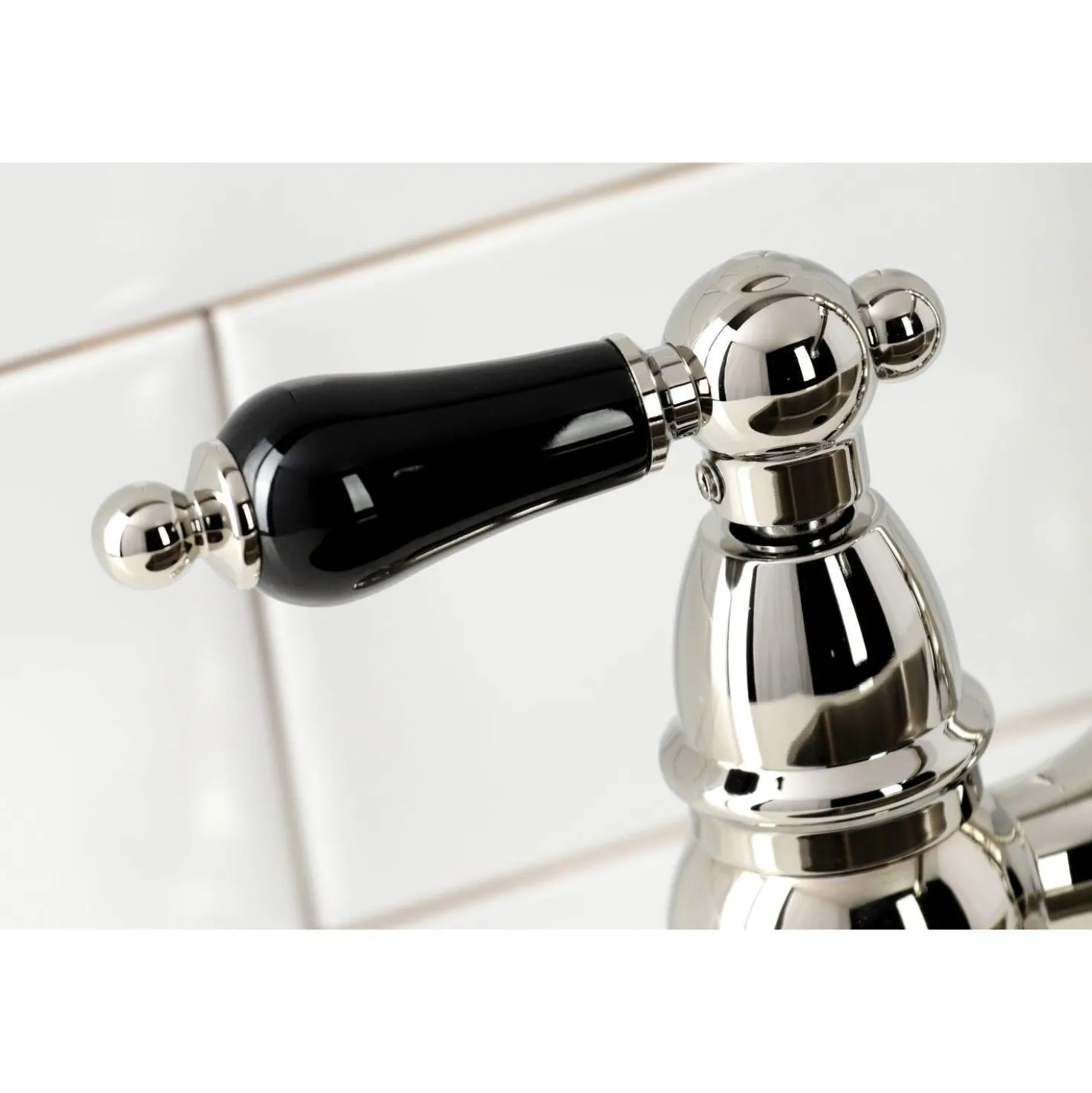 Kingston Brass KS327XPKLBS-P Duchess Bridge Kitchen Faucet with Brass Sprayer