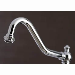 Kingston Brass KS327XPKLBS-P Duchess Bridge Kitchen Faucet with Brass Sprayer