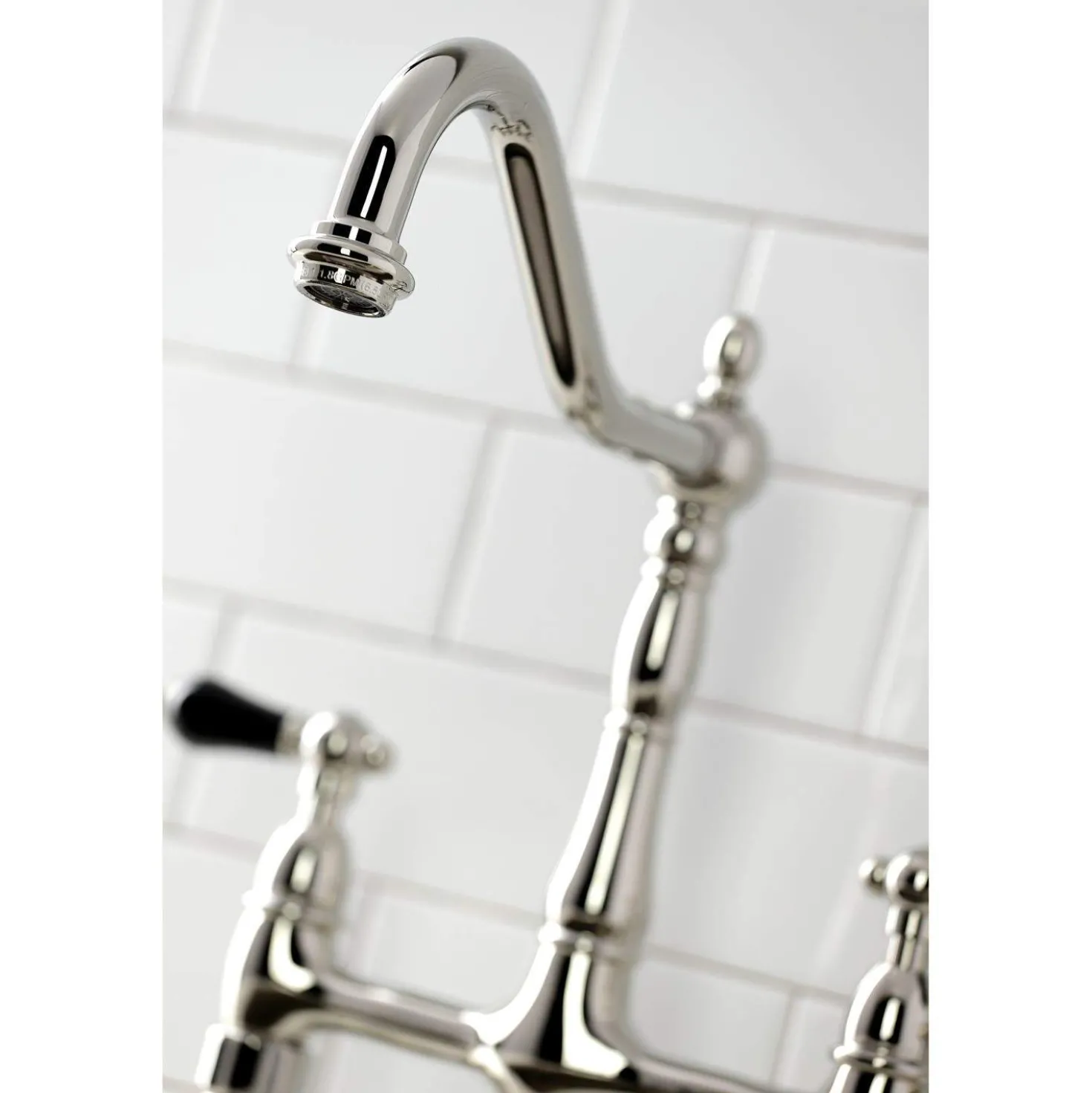 Kingston Brass KS127XPKLBS-P Duchess Bridge Kitchen Faucet with Brass Sprayer