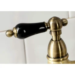 Kingston Brass KS127XPKLBS-P Duchess Bridge Kitchen Faucet with Brass Sprayer