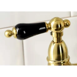 Kingston Brass KS127XPKLBS-P Duchess Bridge Kitchen Faucet with Brass Sprayer
