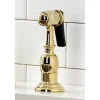 Kingston Brass KS279XPKLBS-P Duchess Widespread Kitchen Faucet with Brass Sprayer
