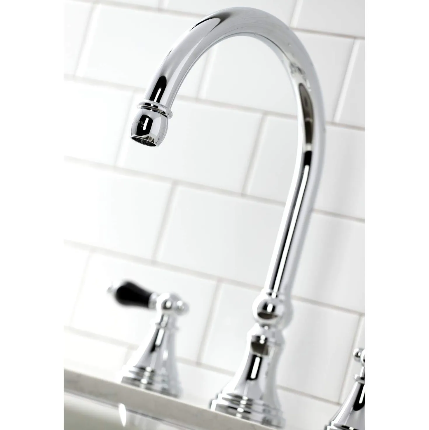 Kingston Brass KS279XPKLBS-P Duchess Widespread Kitchen Faucet with Brass Sprayer