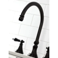 Kingston Brass KS279XPKLBS-P Duchess Widespread Kitchen Faucet with Brass Sprayer