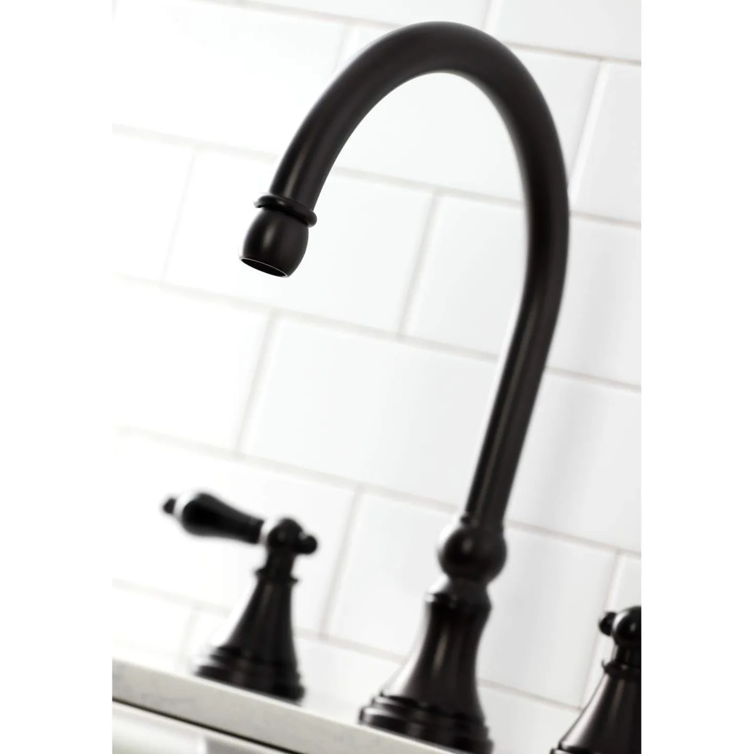Kingston Brass KS279XPKLBS-P Duchess Widespread Kitchen Faucet with Brass Sprayer