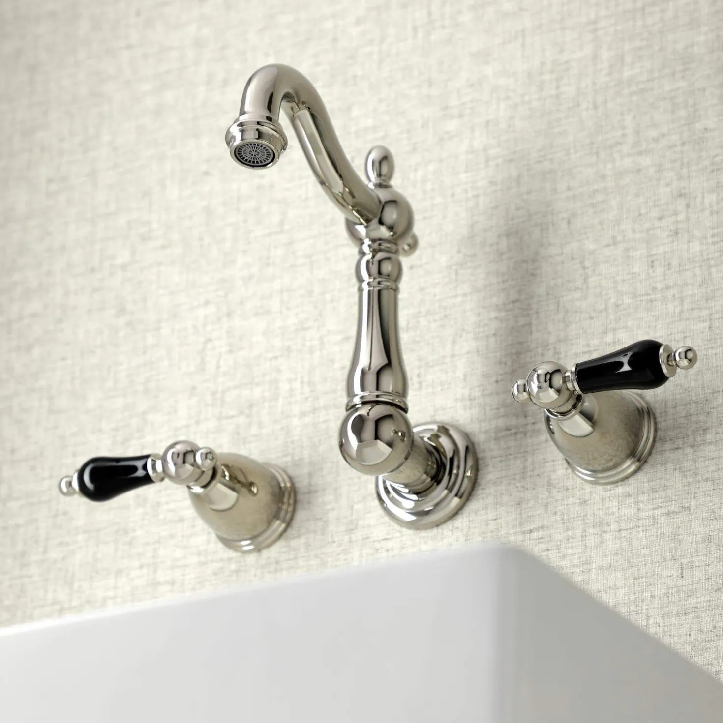 Kingston Brass KS122XPKL-P Duchess Two-Handle Wall Mount Bathroom Faucet