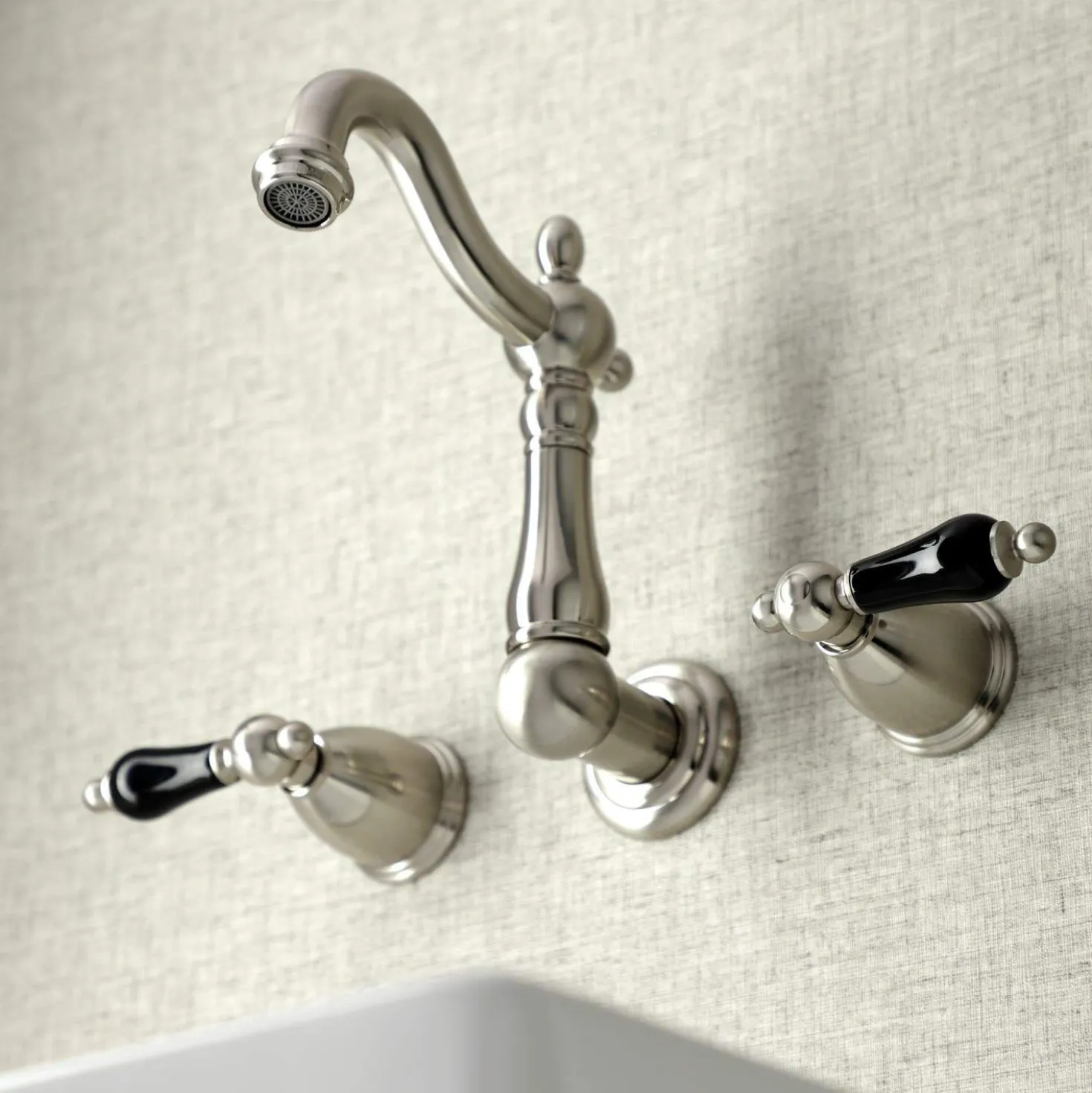 Kingston Brass KS122XPKL-P Duchess Two-Handle Wall Mount Bathroom Faucet