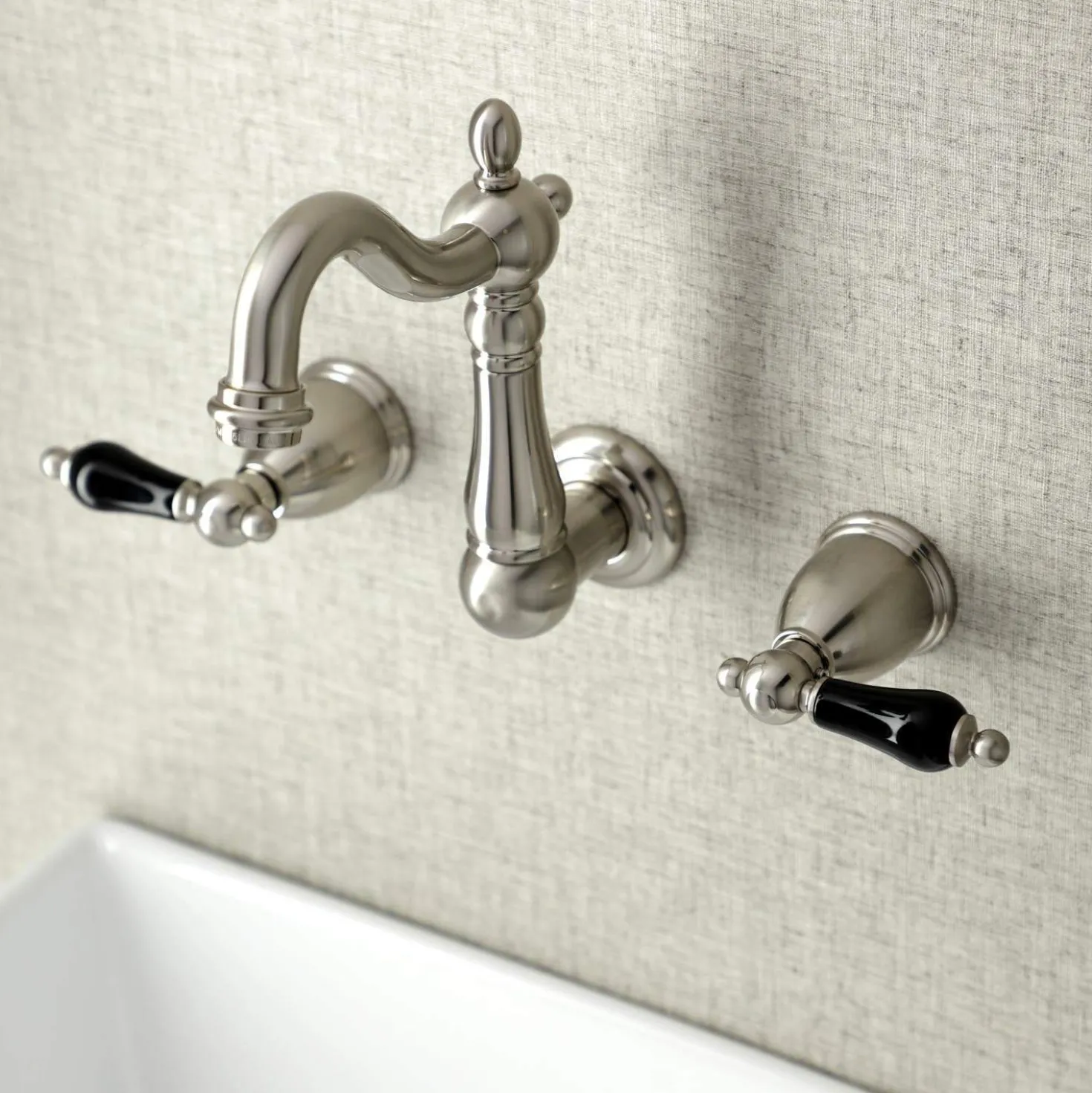 Kingston Brass KS122XPKL-P Duchess Two-Handle Wall Mount Bathroom Faucet