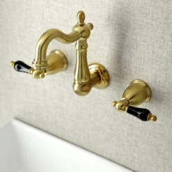 Kingston Brass KS122XPKL-P Duchess Two-Handle Wall Mount Bathroom Faucet