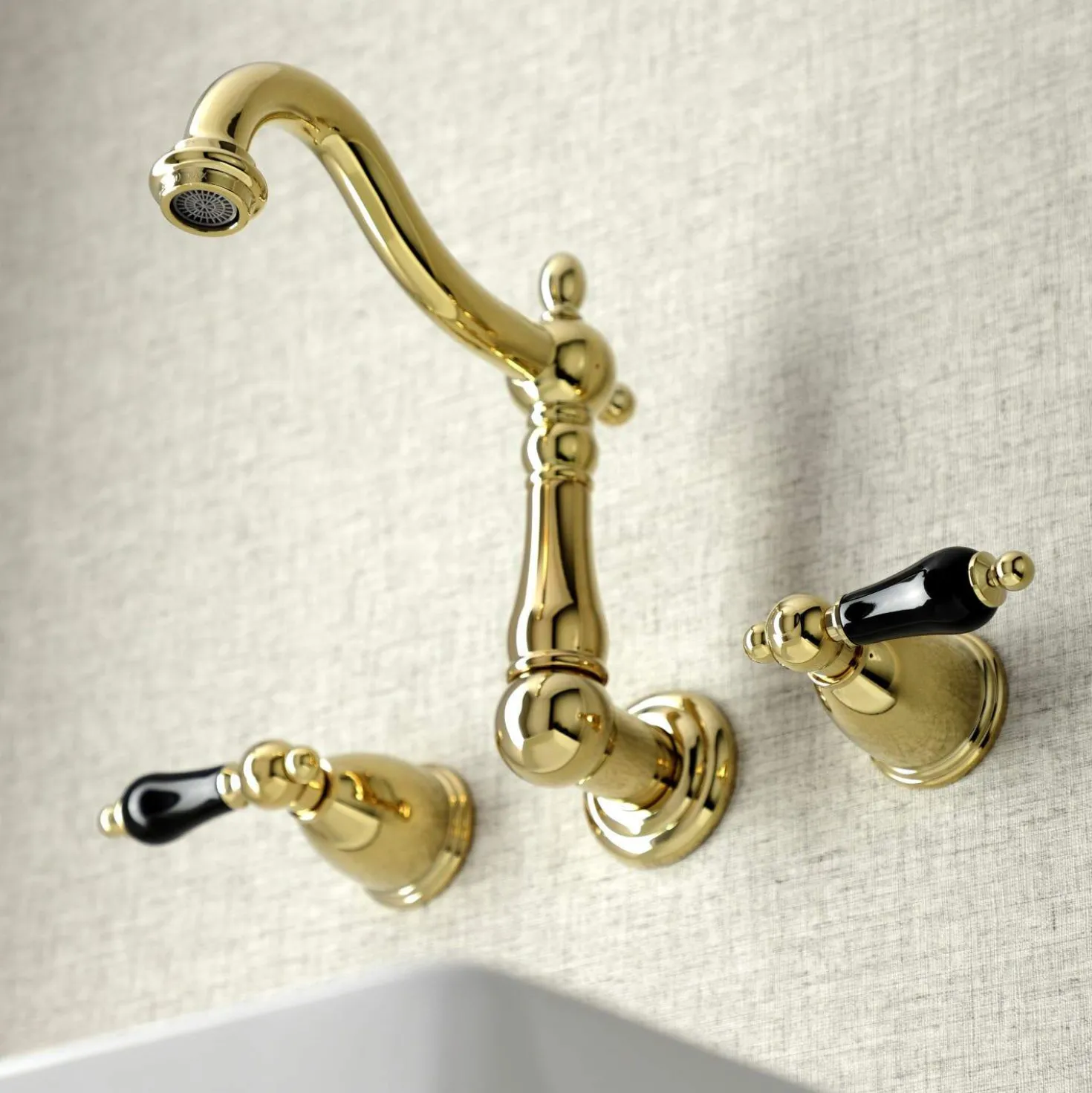 Kingston Brass KS125XPKL-P Duchess Two-Handle Wall Mount Bathroom Faucet