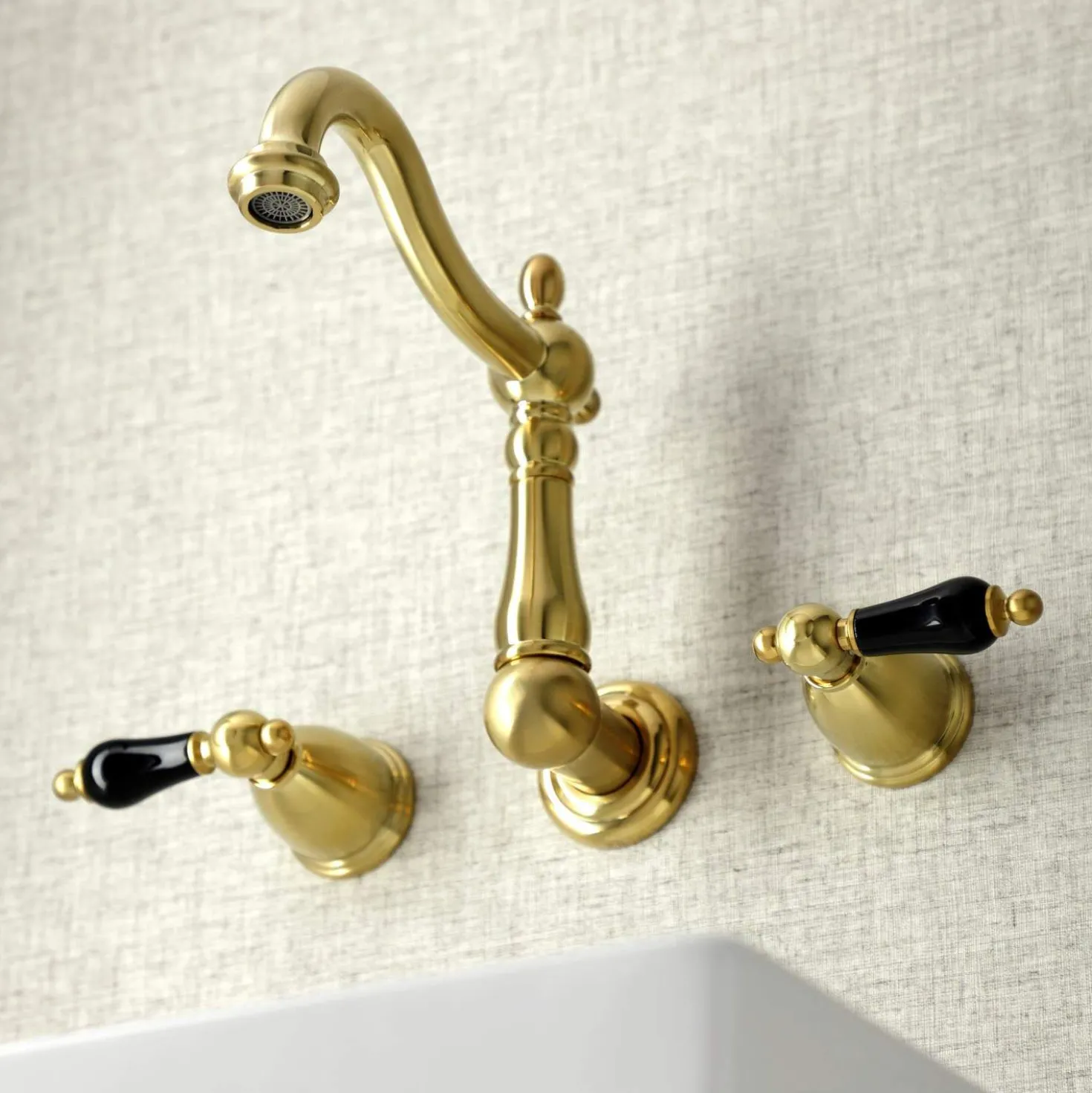 Kingston Brass KS125XPKL-P Duchess Two-Handle Wall Mount Bathroom Faucet