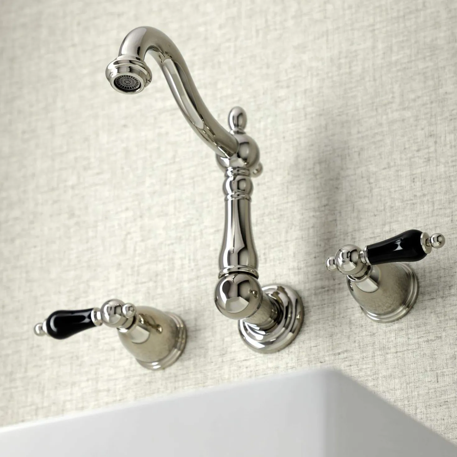 Kingston Brass KS125XPKL-P Duchess Two-Handle Wall Mount Bathroom Faucet