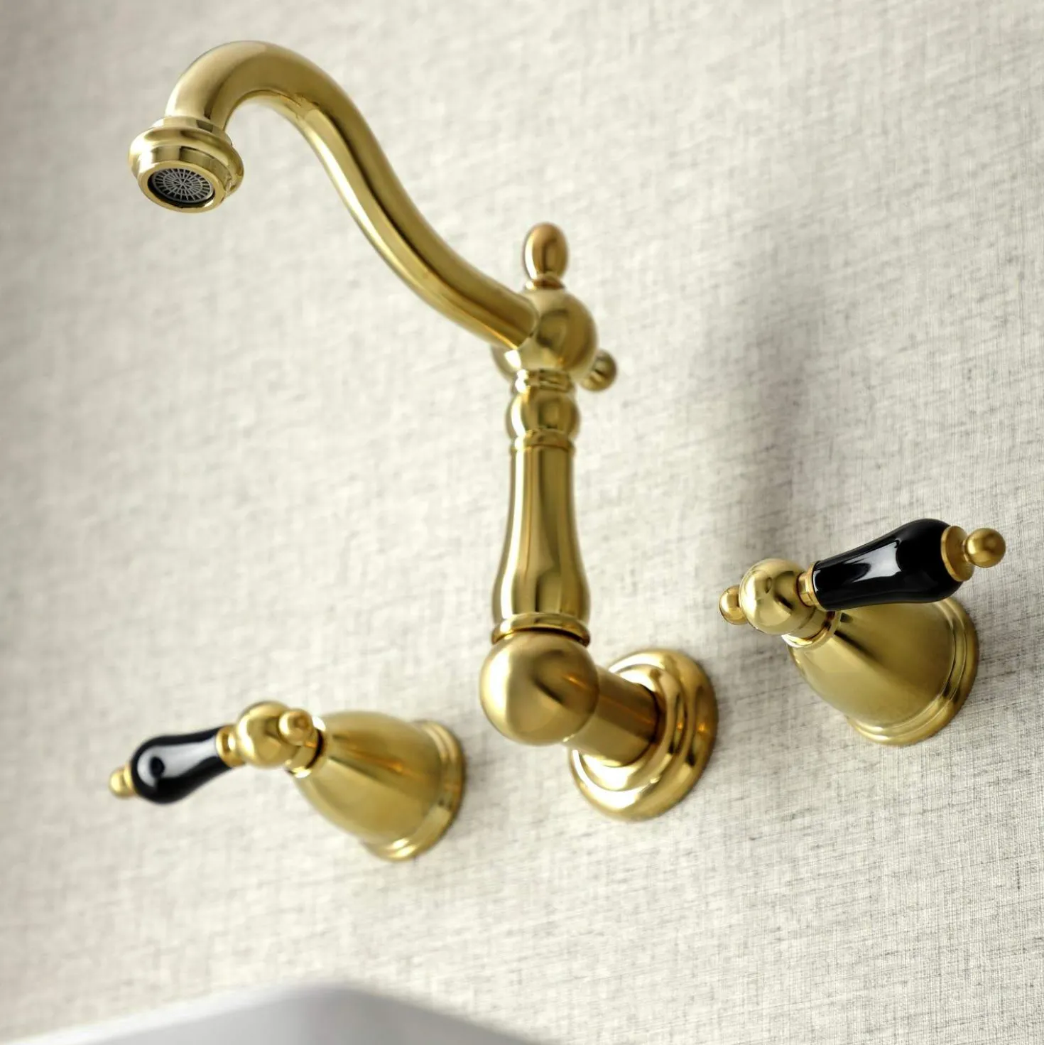 Kingston Brass KS125XPKL-P Duchess Two-Handle Wall Mount Bathroom Faucet