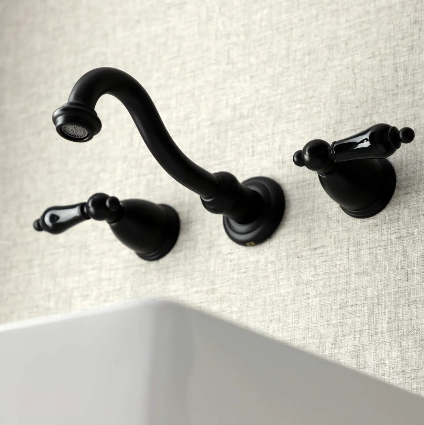 Kingston Brass KS312XPKL-P Duchess Two-Handle Wall Mount Bathroom Faucet