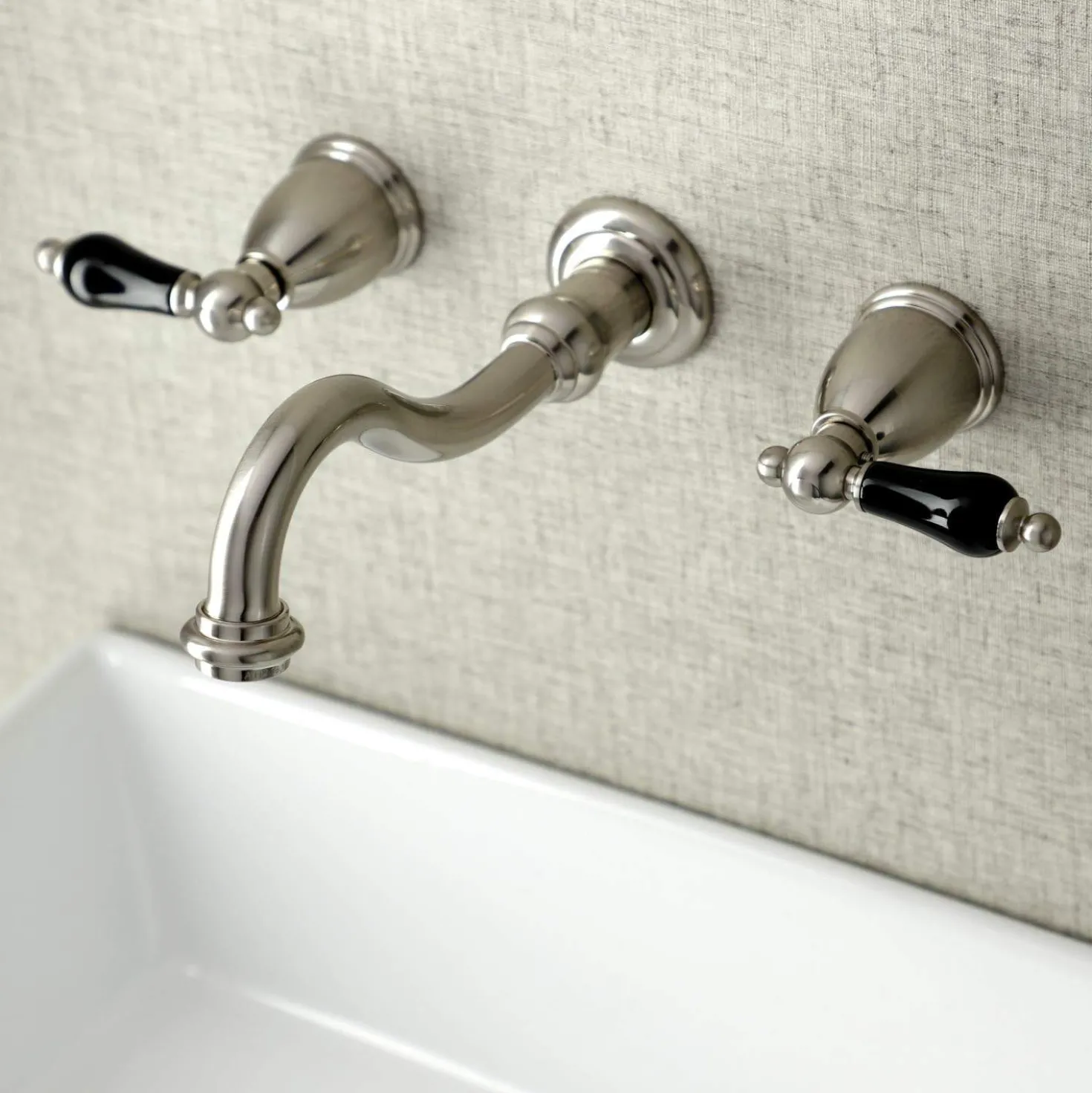 Kingston Brass KS312XPKL-P Duchess Two-Handle Wall Mount Bathroom Faucet
