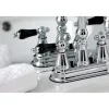Kingston Brass KS261XPKL-P Duchess 4 in. Centerset Bathroom Faucet with Brass Pop-Up
