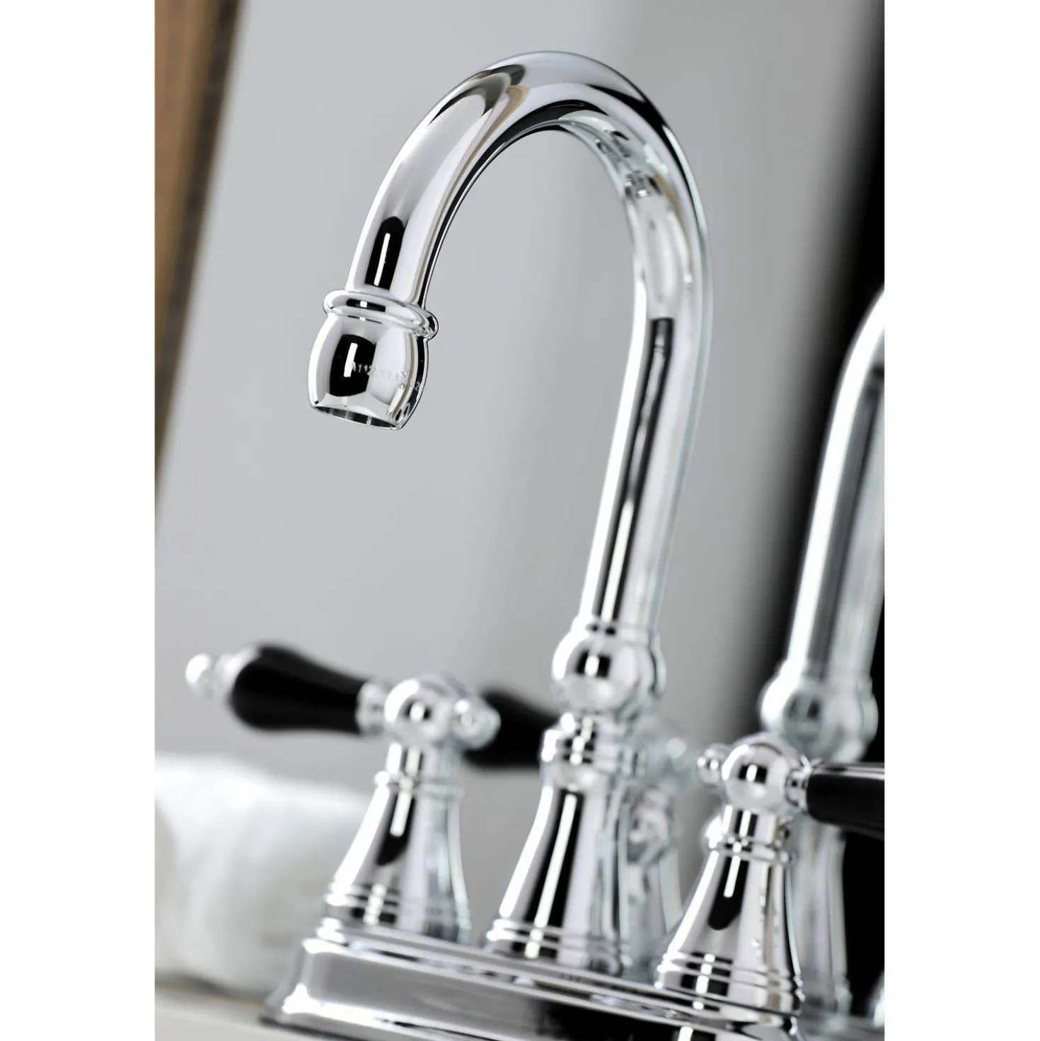 Kingston Brass KS261XPKL-P Duchess 4 in. Centerset Bathroom Faucet with Brass Pop-Up