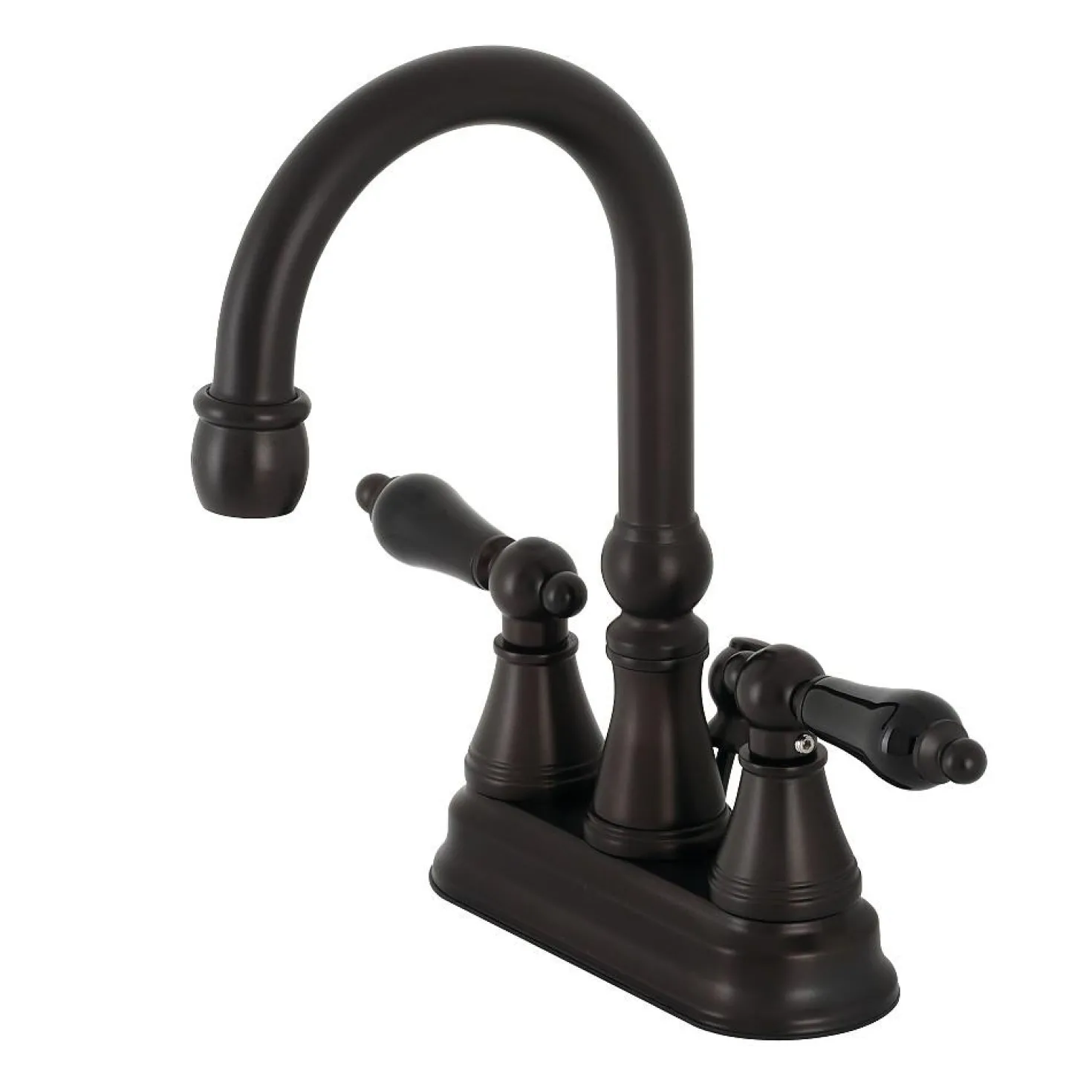 Kingston Brass KS261XPKL-P Duchess 4 in. Centerset Bathroom Faucet with Brass Pop-Up