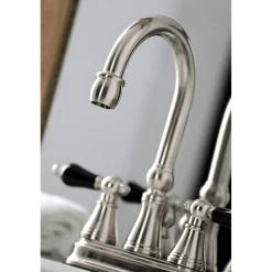 Kingston Brass KS261XPKL-P Duchess 4 in. Centerset Bathroom Faucet with Brass Pop-Up